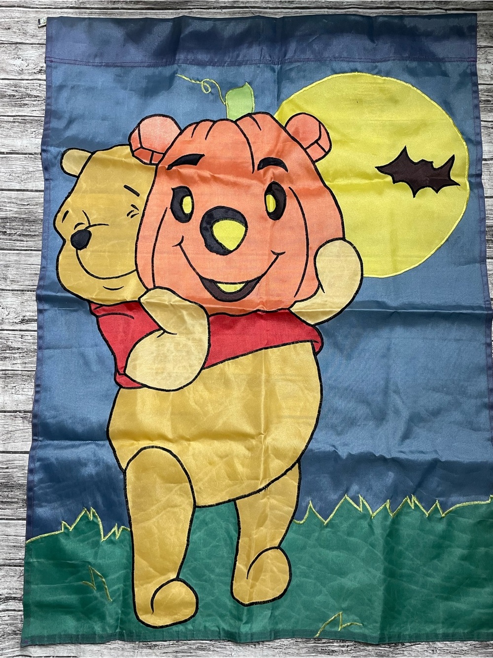 Large Vintage Winnie the Pooh Decorative Garden Flag Halloween 38x28